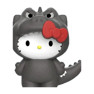 Hello Kitty x Godzilla Happy Meal figure